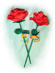 Rosas de papel artesanales. Sant Jordi 2012